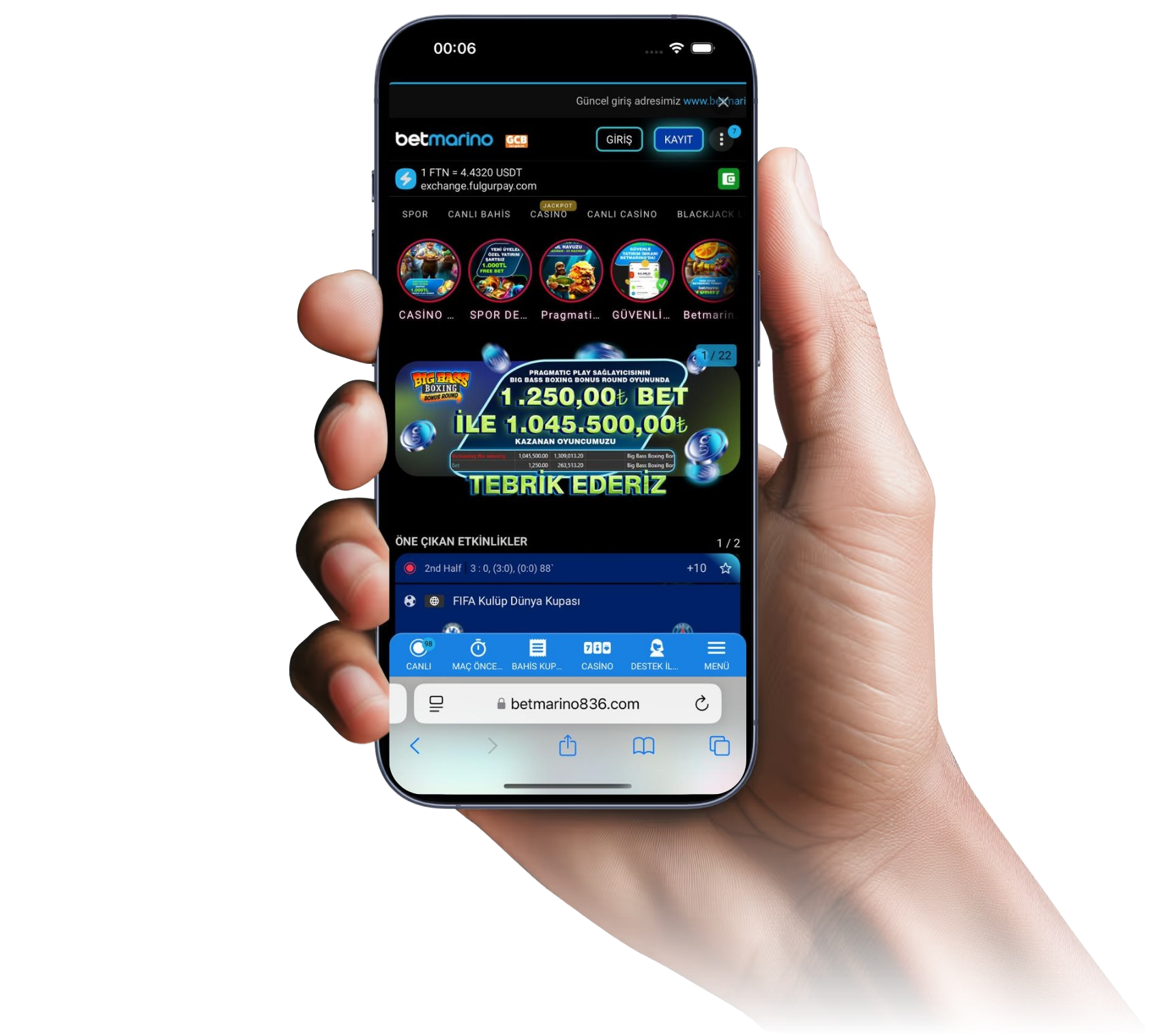 Betmarino Mobil Uygılama Webapp